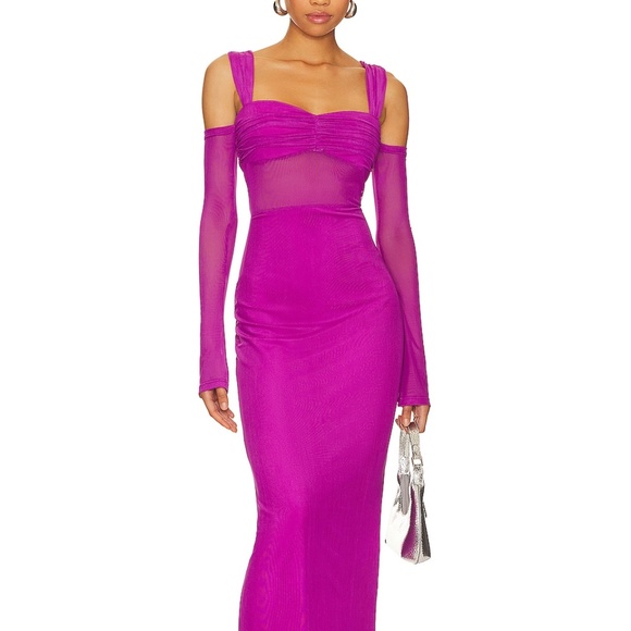 REVOLVE Runaway The Label Lamoura Dress Plum Size Small - Picture 1 of 17
